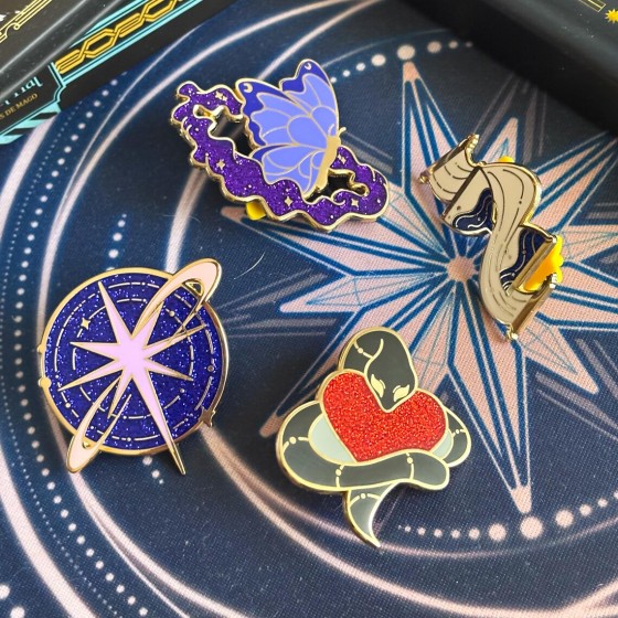 Celestial enamel pins